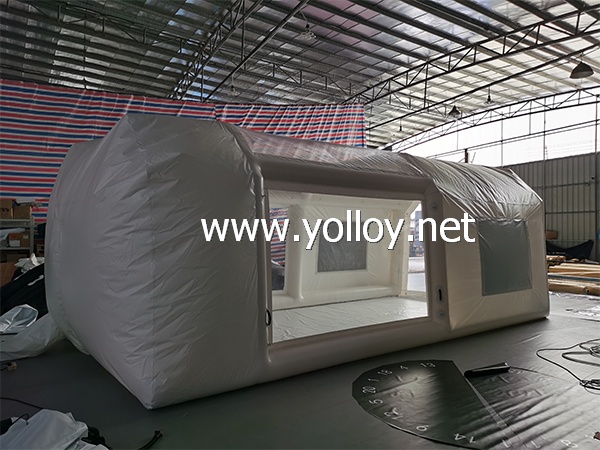 Inflatable spray booth car detailing tent