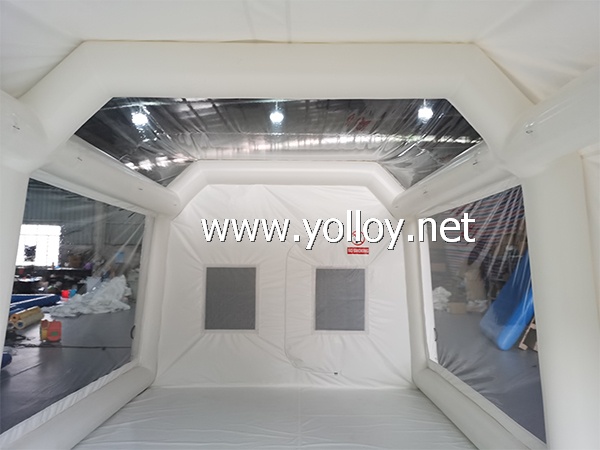 Inflatable spray booth car detailing tent