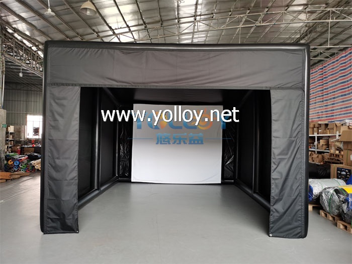 Inflatable golf enclosure studio tent