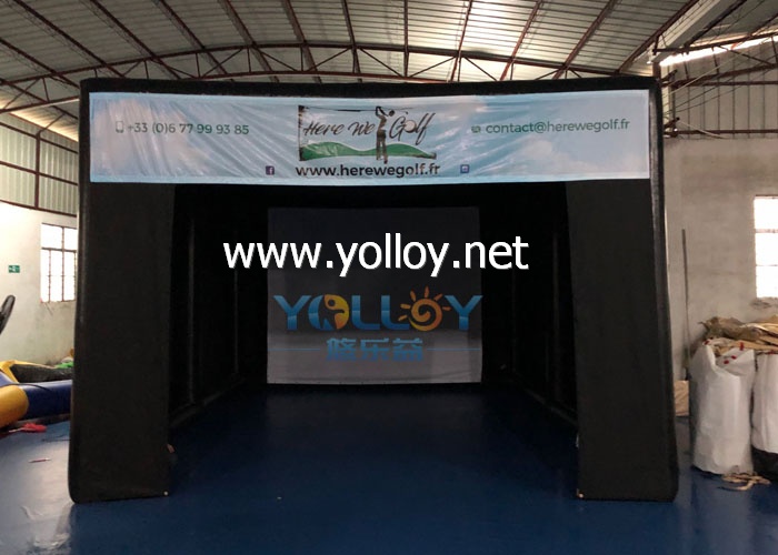 Inflatable golf enclosure studio tent