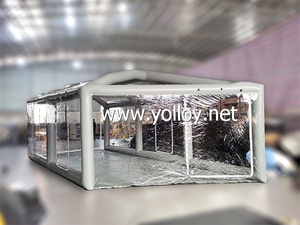 Temporary restaurant inflatable transparent luxury tent