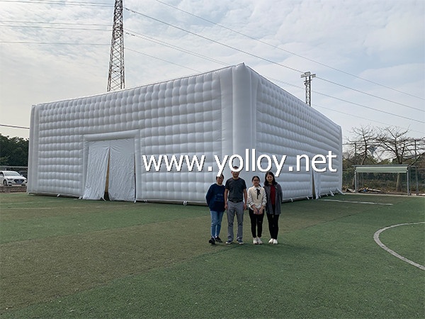 Cube inflatable building structures tent