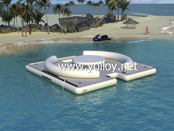 Inflatable Party Bana Dock Platform Island
