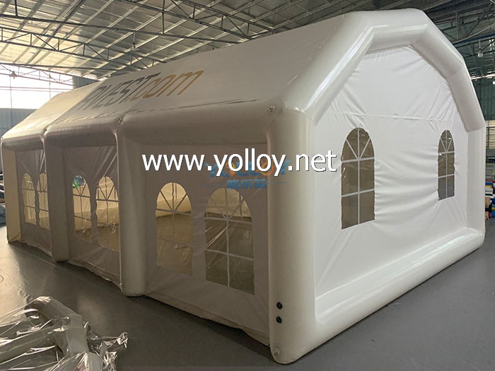 Outdoor wedding white inflatable tent