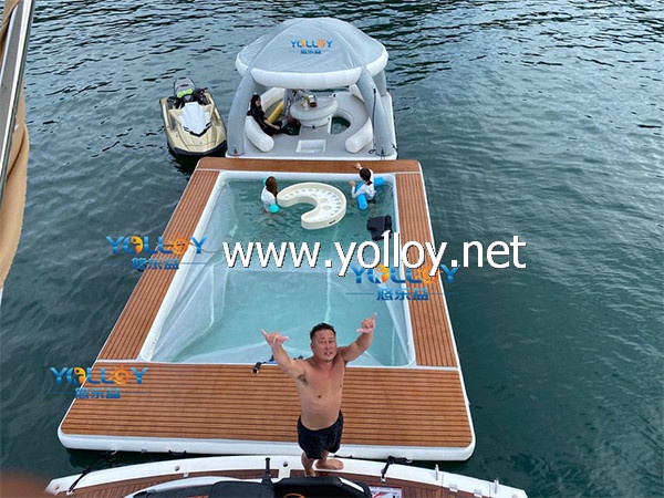 Floating Swim Platform Inflatable Jellyfish Yacht Pool