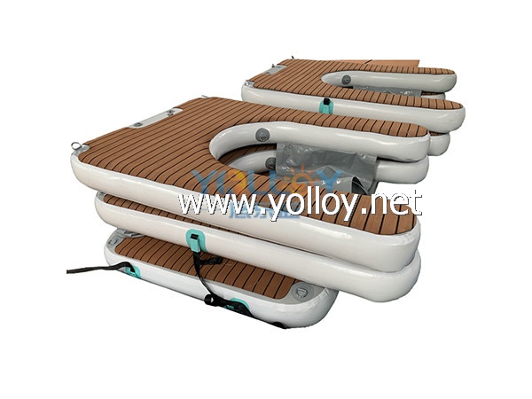 Jetski Inflatable C Dock With Teak