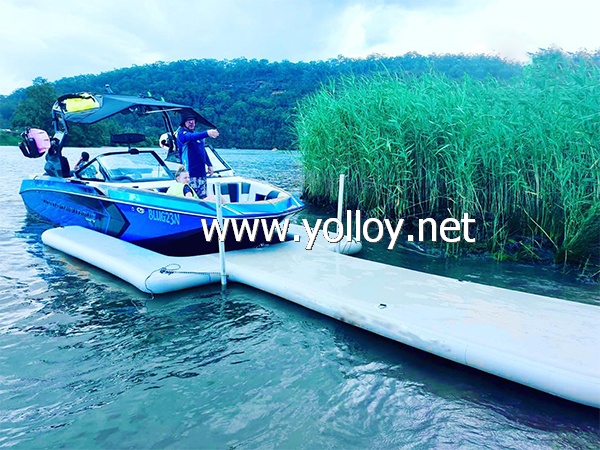 Inflatable U Pontoon Boat Floating Dock Platform