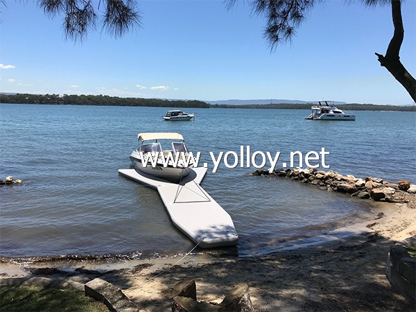 Inflatable U Pontoon Boat Floating Dock Platform