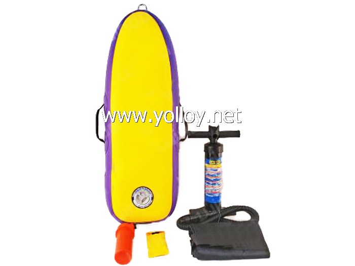 Inflatable dive buoy spearfishing float
