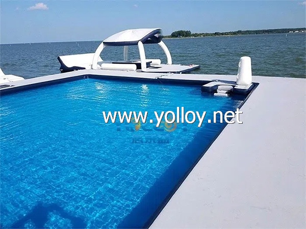 Inflatable Island Party Dock Swim Platform