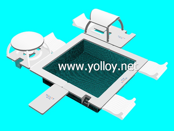 Inflatable Island Party Dock Swim Platform