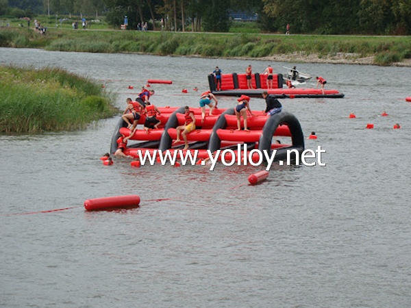 Inflatable Train Swimming Obstacle Challenge