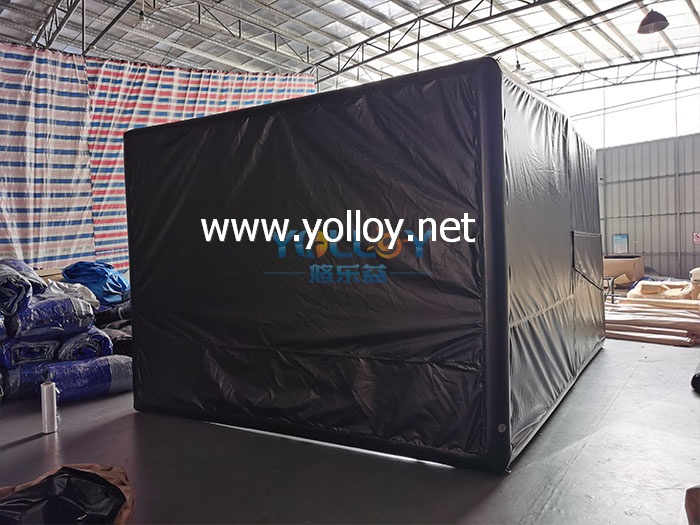 Waterproof inflatable golf simulator tent