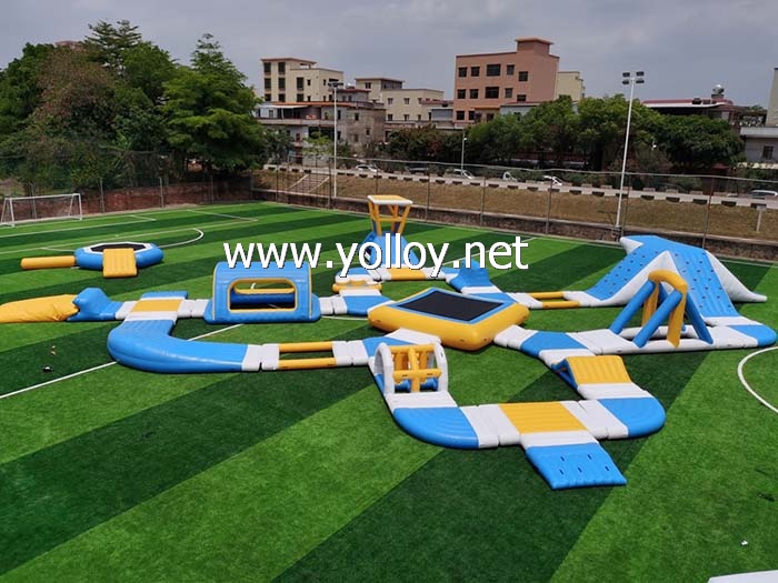 Floating water park for beach lake fun solution