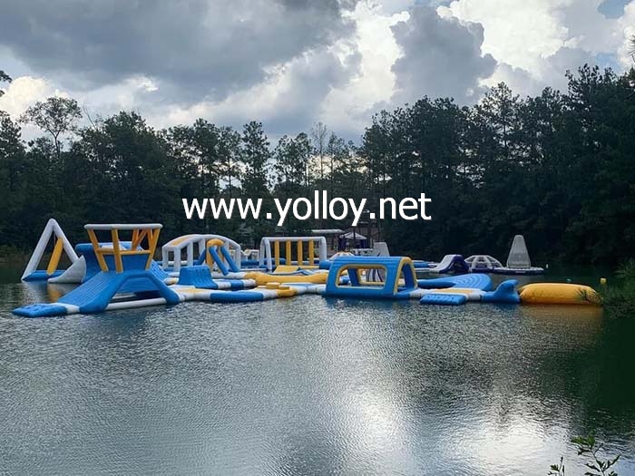 Floating water park for beach lake fun solution