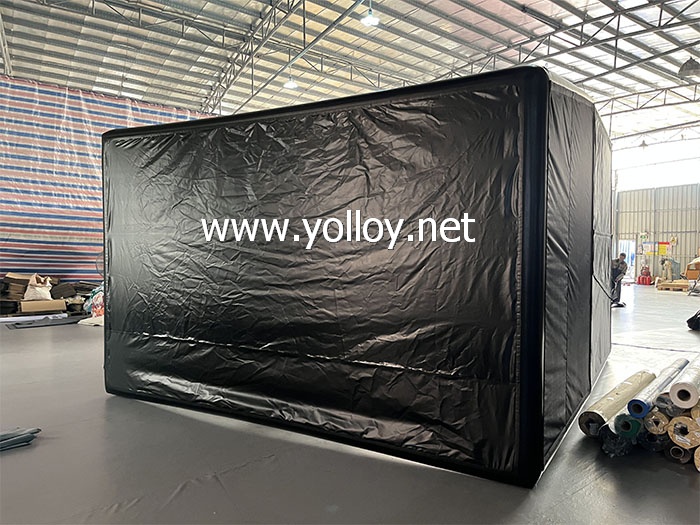 Inflatable golf club simulator trainer tent