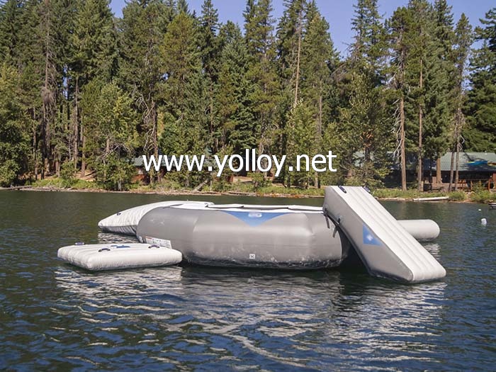 Water bouncer trampoline combo slide