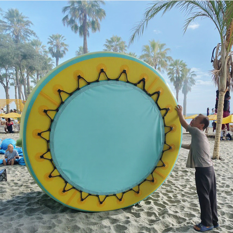 Inflatable Floating Water Hammock Tube Inflatable Circular Mesh Dock