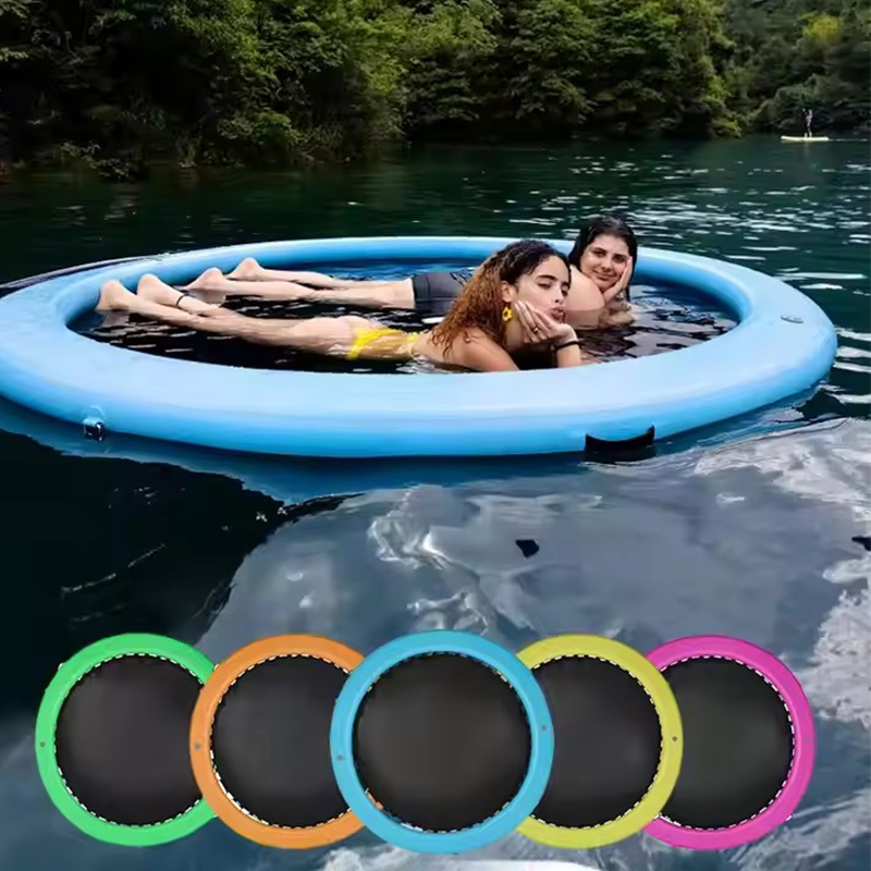 Inflatable Floating Water Hammock Tube Inflatable Circular Mesh Dock