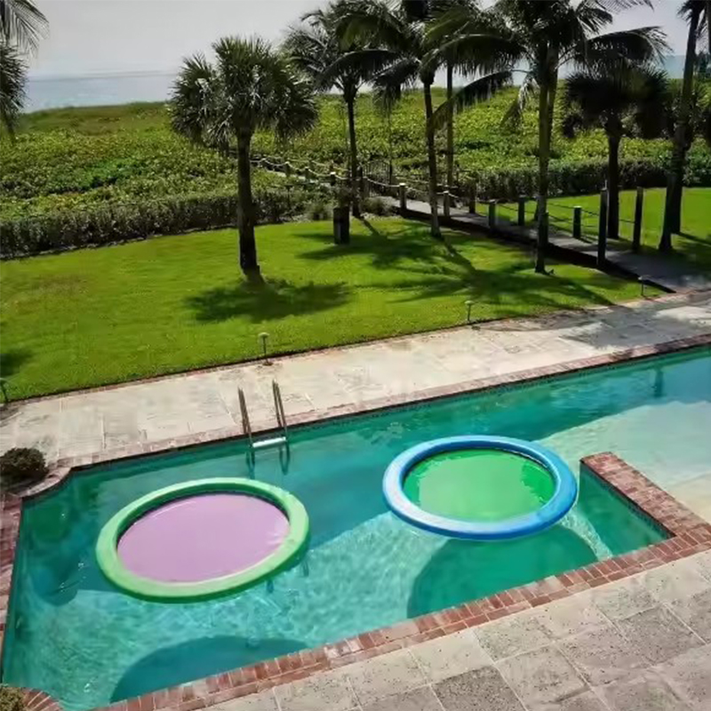 Inflatable Floating Water Hammock Tube Inflatable Circular Mesh Dock