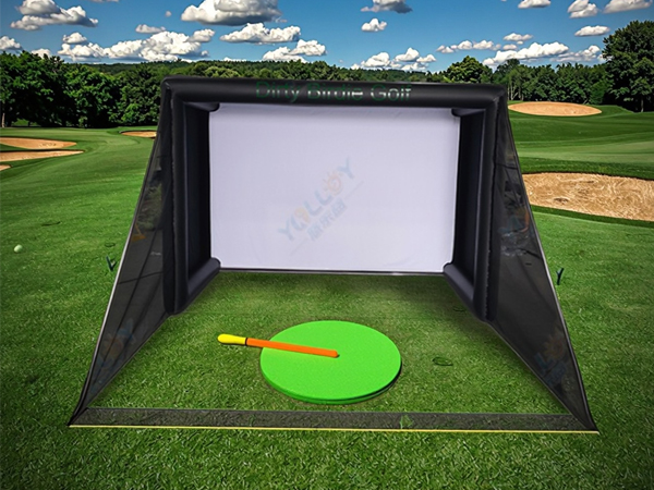 Outdoor Inflatable Golf Simulator Enclosure Practice Cage