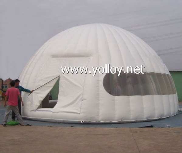 White mobile inflatable outdoor party dome tent