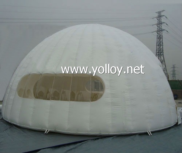 White mobile inflatable outdoor party dome tent