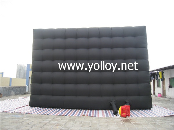 black mobile inflatable cube tent