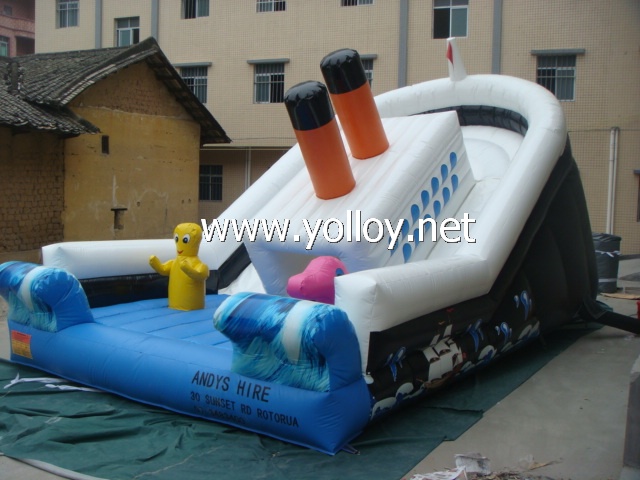 Titanic inflatable warship slides