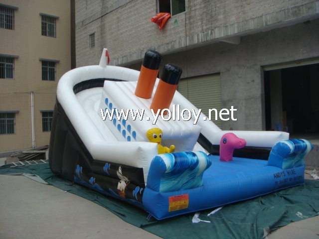 Titanic inflatable warship slides