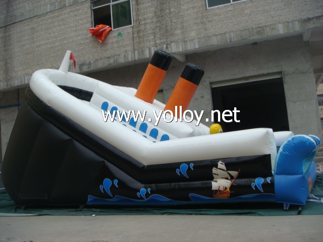 Titanic inflatable warship slides