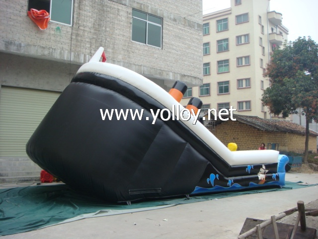 Titanic inflatable warship slides