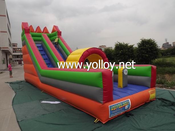 Colorful for steeple in fairy tale inflatable slide