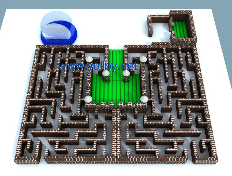 Mobile Giant inflatable maze race game