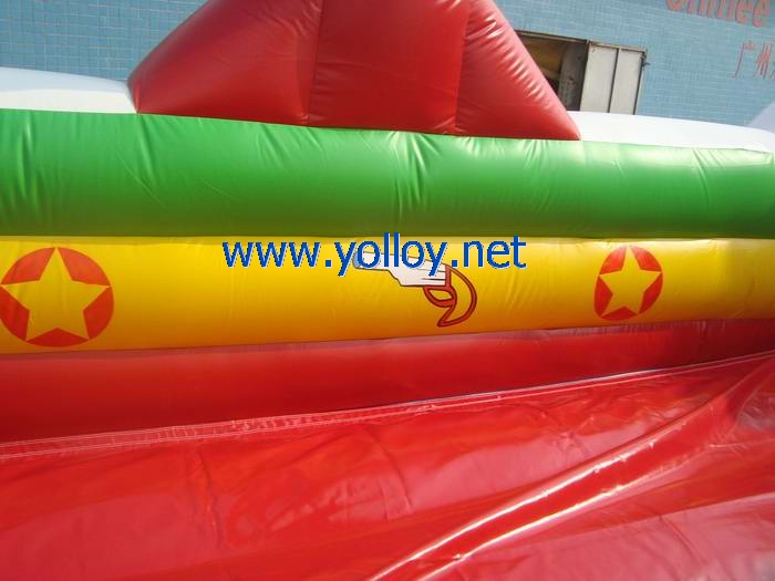 Cowboy western adventure commercial inflatable slide