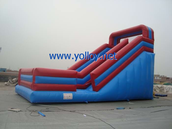 Large blue and red America inflatable slide