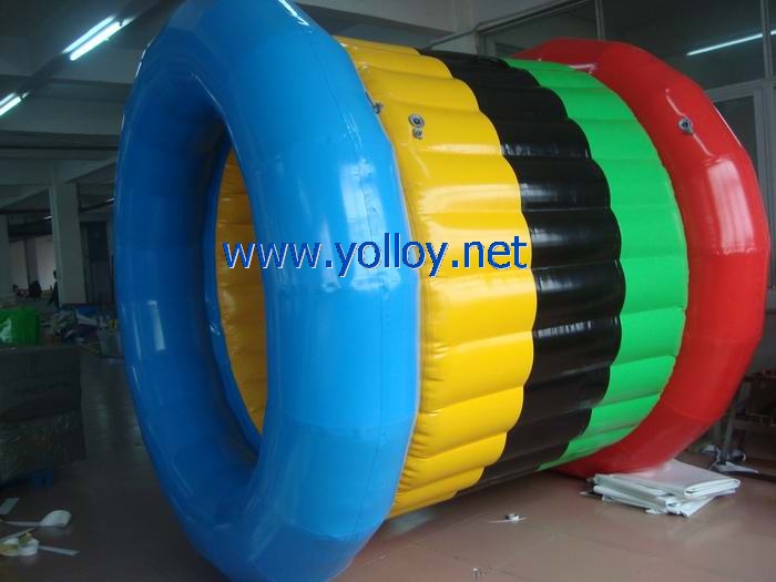 Inflatable water walking roller water game