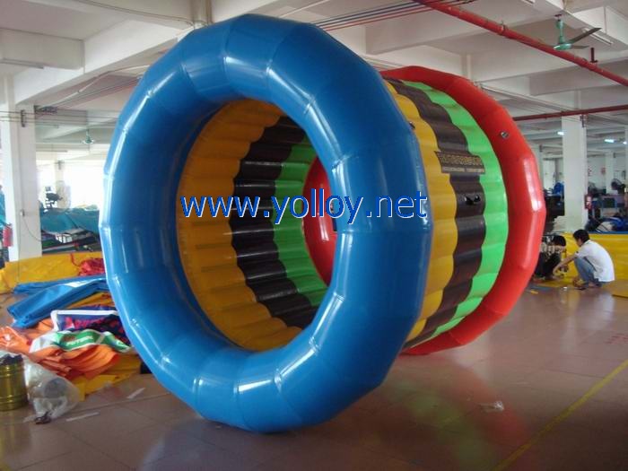 Inflatable water walking roller water game