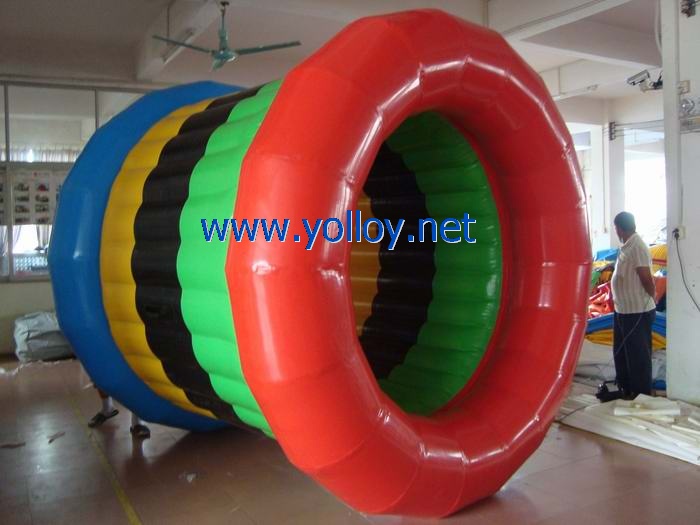 Inflatable water walking roller water game