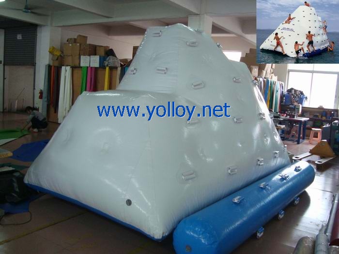 Inflatable iceberg floating climbing game