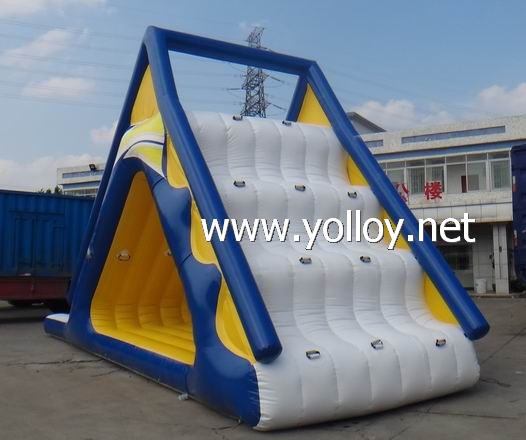 Inflatable freefall water slide glider game