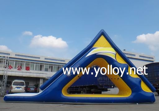 Inflatable freefall water slide glider game