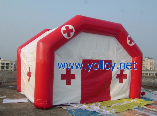 Inflatable relief mobile hospital tent for emergency