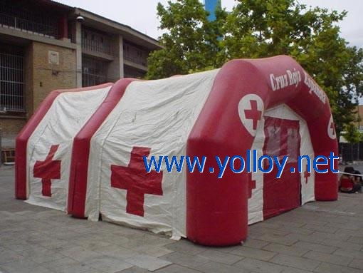 Inflatable relief mobile hospital tent for emergency