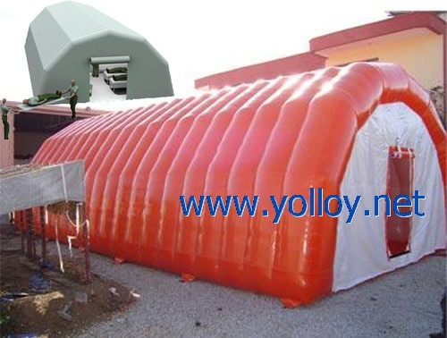 Durable portable inflatable medical tent for emergency