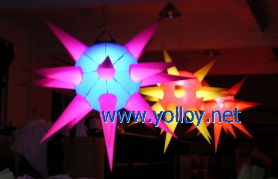 3ft diamater inflatable spiked lighting spheres