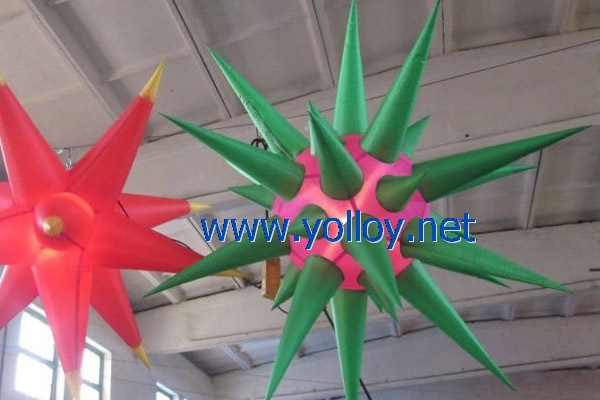 3ft diamater inflatable spiked lighting spheres