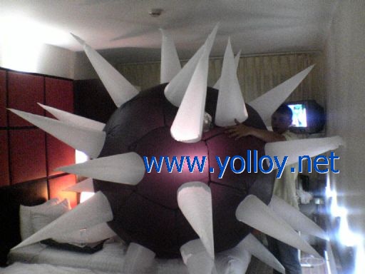 3ft diamater inflatable spiked lighting spheres