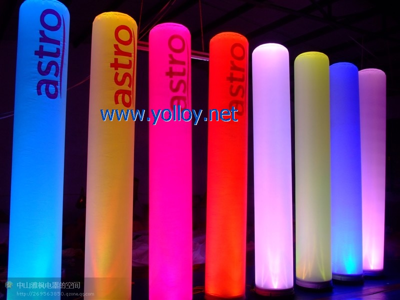 portable mobile inflatable lighting pillars columns