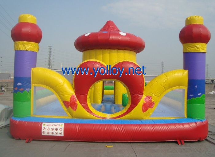 Heart shape inflatable party bouncy castle house